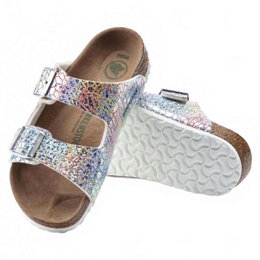 NEW BIRKENSTOCK kid's arizona flat sandals in holo